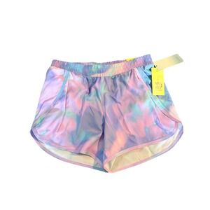 All In Motion Girls Run Shorts Mid-Rise - Tie Dye Purple - XL (14)